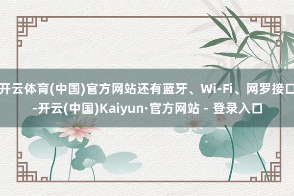 开云体育(中国)官方网站还有蓝牙、Wi-Fi、网罗接口-开云(中国)Kaiyun·官方网站 - 登录