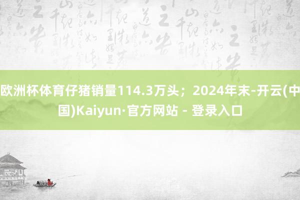 欧洲杯体育仔猪销量114.3万头；2024年末-开云(中国)Kaiyun·官方网站 - 登录入口