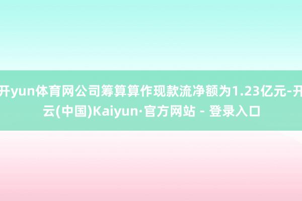 开yun体育网公司筹算算作现款流净额为1.23亿元-开云(中国)Kaiyun·官方网站 - 登录入口