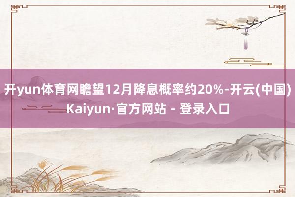 开yun体育网瞻望12月降息概率约20%-开云(中国)Kaiyun·官方网站 - 登录入口