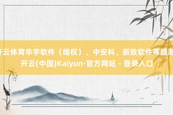 开云体育华宇软件（维权）、中安科、新致软件等跟涨-开云(中国)Kaiyun·官方网站 - 登录入口