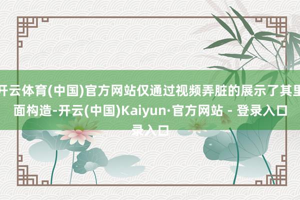 开云体育(中国)官方网站仅通过视频弄脏的展示了其里面构造-开云(中国)Kaiyun·官方网站 - 登录入口